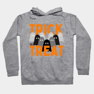 Trick or treat in a darker mode with lots of cute ghosts Hoodie